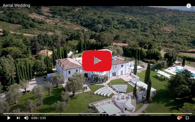 video di un matrimonio realizzato con drone