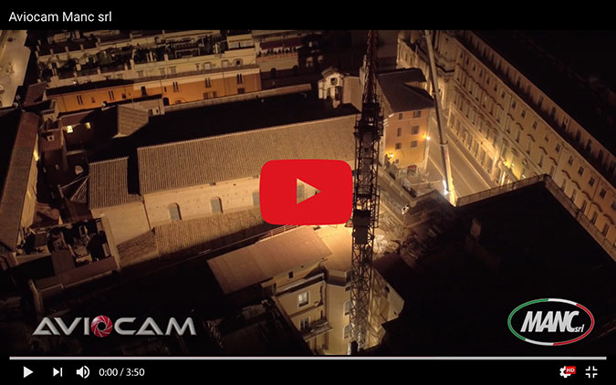 video realizzato con utilizzo di drone per MANC
